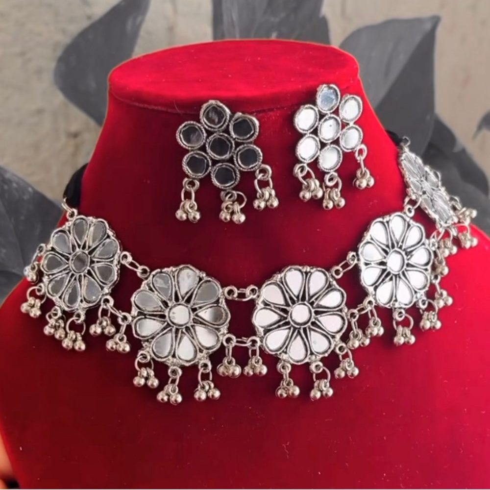 Mirror boho jewellery set